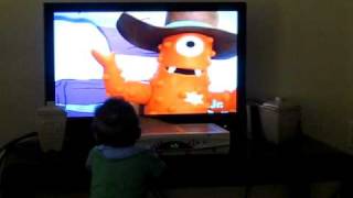 Baby Diary Mason Watches Yo Gabba Gabba Video 31 11 Months 10810 [upl. by Doy]