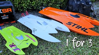 Fast Electric Rc Hydroplanes  Deltaforce Vortex J amp R Marine [upl. by Eniron163]