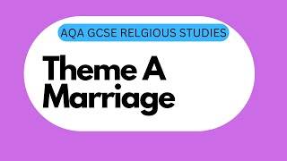 GCSE RS Theme A5 Marriage [upl. by Edelstein]