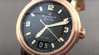 Blancpain Leman Aqua Lung Grande Date 2850B3630A64B Blancpain Watch Review [upl. by Erbas]