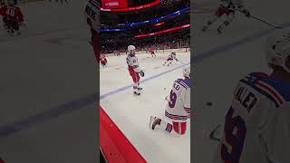 Alexis Lafrenière warms up pre game hockey Rangers 2024 up close [upl. by Nyrret]