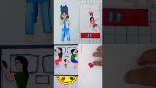 4 in 1 about Women life journey art priyankaeasyart drawing cartoon girl [upl. by Margery]