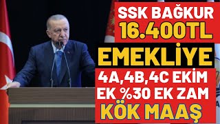 SSK BAĞKUR 4A4B4C EMEKLİ MAAŞ 35 EK ZAM 16400TL YENİ KADEMELİ MAAŞ SİSTEMİ KASIM EK ZAM MAAŞLARA [upl. by Enrika801]