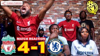 Liverpool 41 Chelsea  Full Fan Reactions  Jota Bradley Szoboszlai Nkuku Díaz [upl. by Yarvis312]