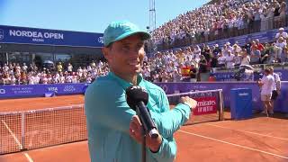 Rafael Nadal  Interview  Semifinal  Nordea Open Båstad 2024 [upl. by Fife]