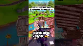 they NERFED the choppers so hard 😭💀 fortnite fortniteshorts [upl. by Nnaeinahpets62]