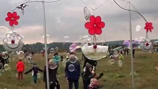 BEAUTIFUL    Wind Powered bubble machines [upl. by Sinnoda105]