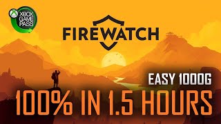 Firewatch  All Achievements in 15 Hours Guide  Xbox Game Pass  Easy 1000G [upl. by Enhpad873]