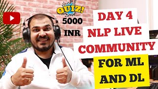 Live Day 4Word Embedding CBOW And Skipgram Word2vec NLP And Quiz5000Inr Give Away [upl. by Aynatal]