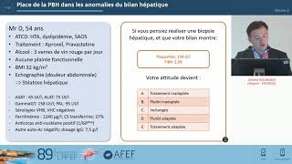 Place de la PBH dans les anomalies du bilan hépatique  J BOURSIER  FMC AFEF 2021 [upl. by Jacquelin]