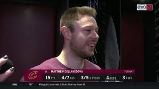 Matthew Dellavedova reacts to the MVP chant and thanks the Cleveland fans [upl. by Ahsatan363]