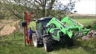 deutz fahr agroplus and protech p180 post driver [upl. by Veronique498]