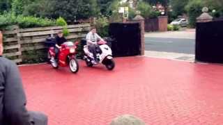 Peugeot speedfight 2 50cc vs Honda NSR 125 [upl. by Ymled]