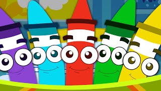 Five Little Crayons  Nursery Rhymes For Babies  Songs For Kids And Childrens [upl. by Rosemarie]