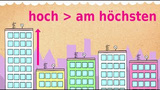 Steigerung Teil 2 Superlativ  Am besten meisten höchsten  German lesson adjectives A1A2 [upl. by Aciraj]