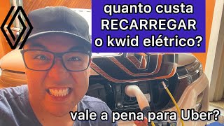 KWID ELÉTRICO VALE A PENA PARA UBER Quanto custa carregar um Kwid elétrico em casa E a manutenção [upl. by Kcirddes]