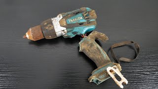 Restoration of Cordless Drill makita DF458D [upl. by Esinyt]