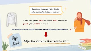 ADJECTIVE ORDER URUTAN KATA SIFAT  Tips dan trik mengurutkan kata sifat dengan mudah dan cepat [upl. by Xed72]