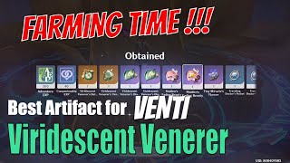 Viridescent Venerer Set Genshin Impact FARMING TIME [upl. by Hettie]