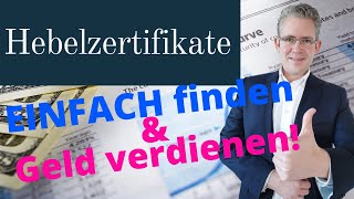 Hebelzertifikate einfach finden amp Geld verdienen [upl. by Nwahsram832]