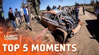 Top 5 Moments  WRC Rally Chile Bio Bío 2023 [upl. by Earahc]