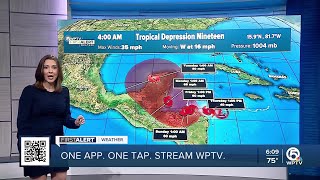 WPTV First Alert Weather tropical forecast morning of Nov 14 2024 [upl. by Pape]