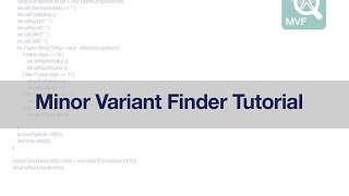 Minor Variant Finder Software Tutorial [upl. by Puttergill]