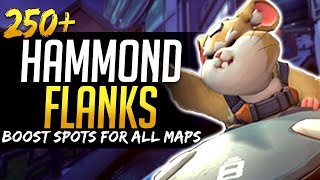 Overwatch 250 HAMMOND GRAPPLE FLANKS amp BOOSTS  All Maps  Wrecking Ball Guide [upl. by Akamahs814]