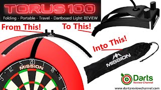 Mission Torus 100 Folding Portable Travel Dartboard Light Review [upl. by Berthold78]