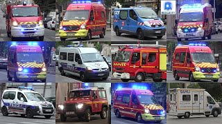 Marseille Pompiers Police SAMU  Véhicules durgence [upl. by Ikiv]