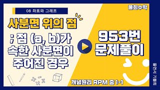 풀희수학 중11 RPM 953번 사분면 위의 점 점a b가 속한 사분면이 주어진 경우 [upl. by Ardnal]