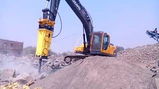 DOZCO 2000A Rock Breaker with VOLVO EC210 [upl. by Amil]