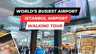 Istanbul airport walking tour  Istanbul airport transit  Istanbul airport food court [upl. by Ulrika]