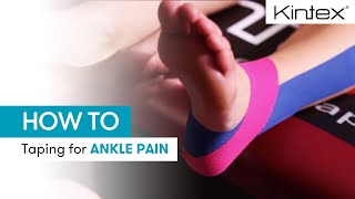 HOW TO  Kinesiology taping for ankle pain [upl. by Ahsetan]