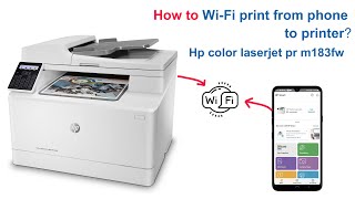 How to printer Wifi Hp Color laserjet Pro m183fw with Android Phone  NAi SamNang Print WiFi [upl. by Grubb16]