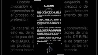 ALEGATO  derecho juridico diccionario latin shorts [upl. by Cassey985]