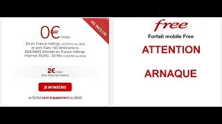 Free mobile 0 euros Attention mensonge [upl. by Llahsram]