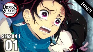 demon Slayer season 1 episode 1 explained in Hindi [upl. by Ryter983]