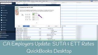 How to update SUTA and ETT rates for California  EDD in QuickBooks Desktop [upl. by Viglione]