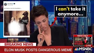 MSNBC Host Rachel Maddow Breaks Down After Elon Musk Shares a Controversial Meme  Really [upl. by Alessig]