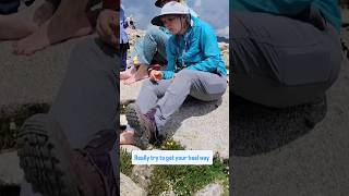 How to lace your boots for hiking downhill hike hiking womenwhohike [upl. by Geldens]