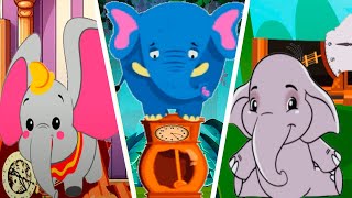 3 Elephant Effects Hickory Dickory Dock kidsvideo nurseryrhymes baby elephant animals cartoon [upl. by Nitsirt885]