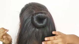 Quick amp Easy Bun hair style girl Everyday l simple juda hairstyle l hair style [upl. by Amalberga]