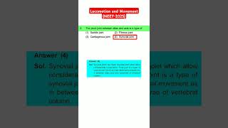 Locomotion and movement neet previous year questions skull bone synovial joint 11th biology ncert [upl. by Anaylil]