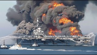 1 MINUTE AGO US F16D Jet BLOW UP Giant Russian Aircraft Carrier in the Crimean Sea [upl. by Macilroy731]