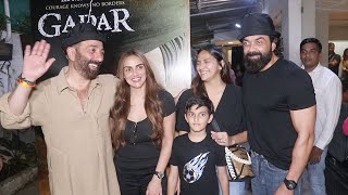 Sunny Deol amp Bobby Deol All Smlies As They Reunite With Sisters Esha Deol amp Ahana Deol For Gadar ll [upl. by Teri]