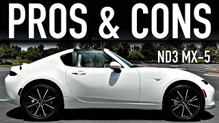 Pros amp Cons of the 2024 Mazda MX5 Miata Grand Touring RF [upl. by Pasco610]