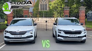 Skoda Karoq Sportline Prefacelift VS Facelift [upl. by Sofer]