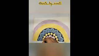 Half Mandala Art  shorts viralshort trending youtubeshorts easy mandala fyp ytshorts viral [upl. by Elvis621]