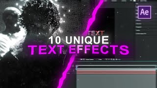 HOW TO MAKE 10 Unique Text Effects for Tiktok Edits  After Effects Tutorial [upl. by Rehpatsirhc]